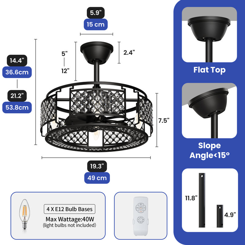 Kendley Ceiling Fan with Light Kit
