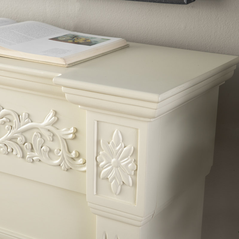 Genevrier 44.5'' W Electric Fireplace & Mantel Package, Ivory