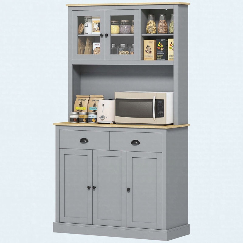 Armoire de cuisine autoportante de 71 po de hauteur