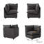 Chaise rembourrée moderne en tissu Conner-122850677