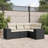 Vidaxl Garden Sofa Set Black, Cream White