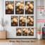 «Golden Floral», reproduction d'art sur toile tendue sur toile (ensemble de 3)-118089171