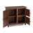 Portland Vintage Ice Box Wood Console Table with Replica Hardware - Walnut Finish