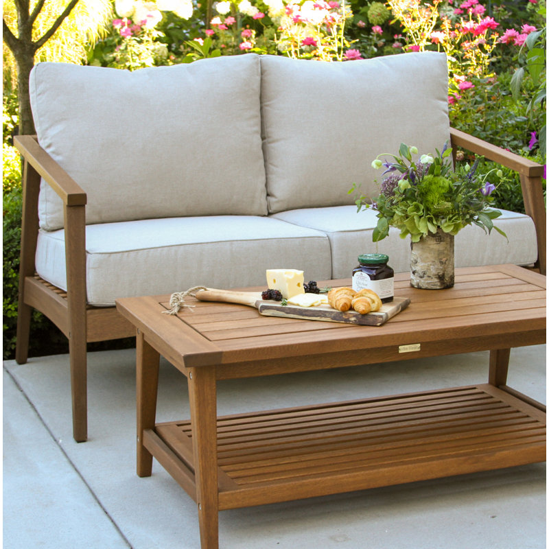 Akiva Eucalyptus 6 - Person Patio Conversation Set with Cushions