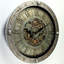 THE GEARS CLOCK Wall Clock with Real Moving Gears LU-LI_ 27 in Round SILVER-ANTIQUE