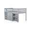 Lit mezzanine simple avec solutions de rangement complètes, bureau coulissant, caractéristiques de sécurité et fabrication robuste pour le confort et la croissance des enfants