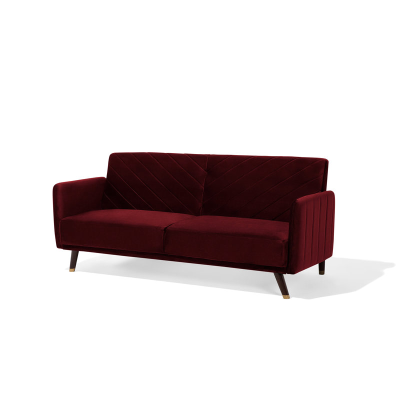 Sinead 3 Seater Velvet Sleeper, Red