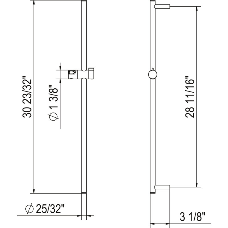 Tenerife™ 30.72" Slide Bar, Antique Gold