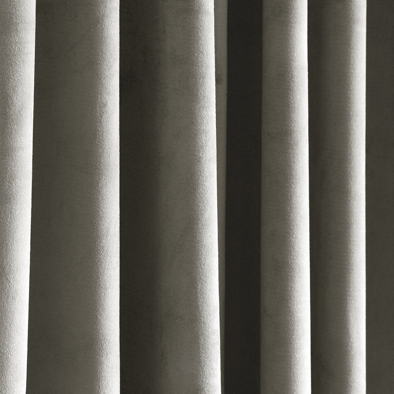 Paire de rideaux isolants Prima Velvet, gris, L 54 po x L 84 po