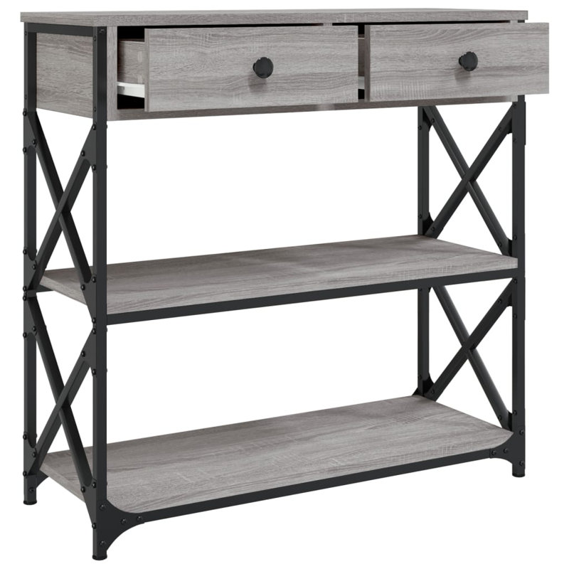 Console Table, 75cm H x 75cm W x 28cm D, Grey Sonoma