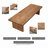 Sturdy Rectangular Solid Wood Dining Table-1466109134