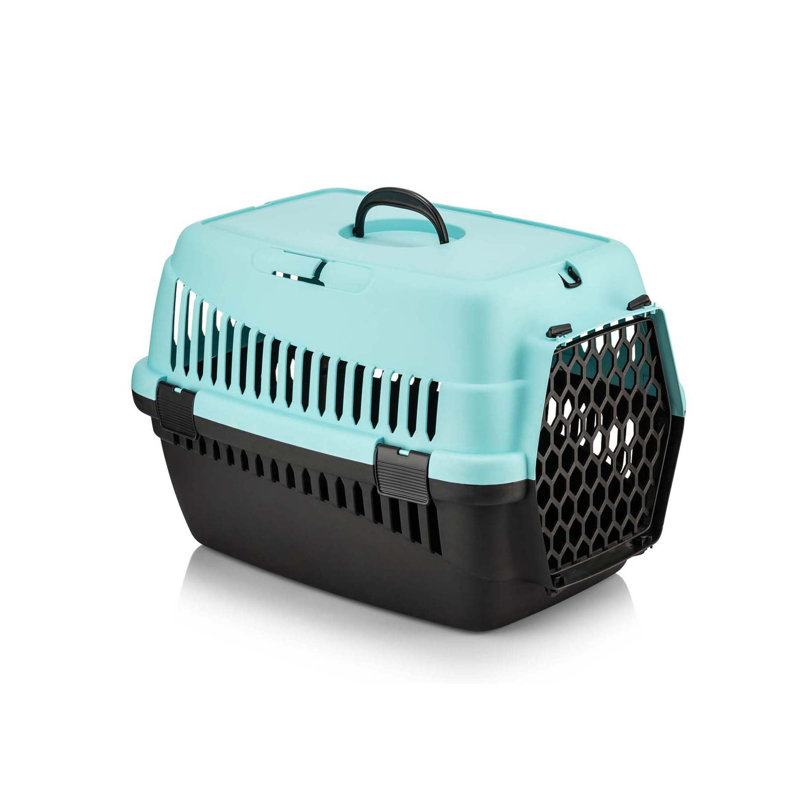 Boîte de transport pour animaux, H 15,75 po x l 22,28 po x P 15,75 po, Turquoise