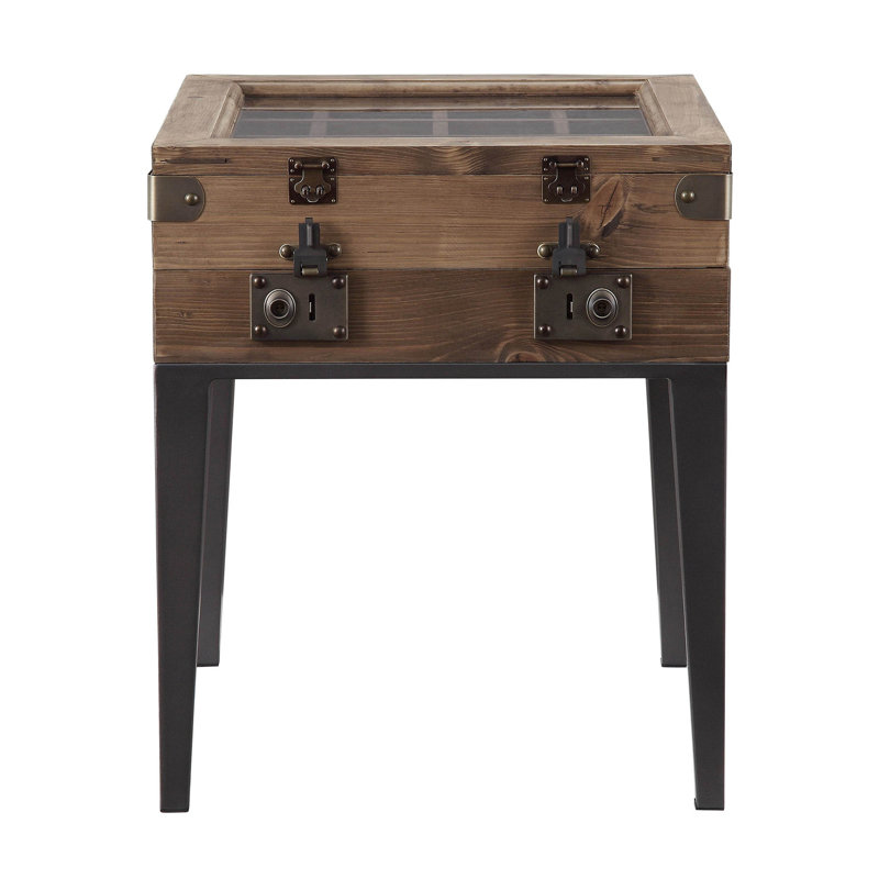 Table d'appoint rustique avec pieds fuselés