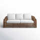Alyshia 80.5'' High-Density Polyethylene (HDPE) Wicker Outdoor Sofa with Sunbrella Cushions