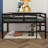 Full Size Bed Frame, Rubber Wood Loft Bed With Ladder, Low Height Design Loft Bed-940659554