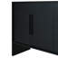 Buffet noir avec tablettes personnalisables et détails exquis à 4 portes pour la décoration de rangement-1216062140