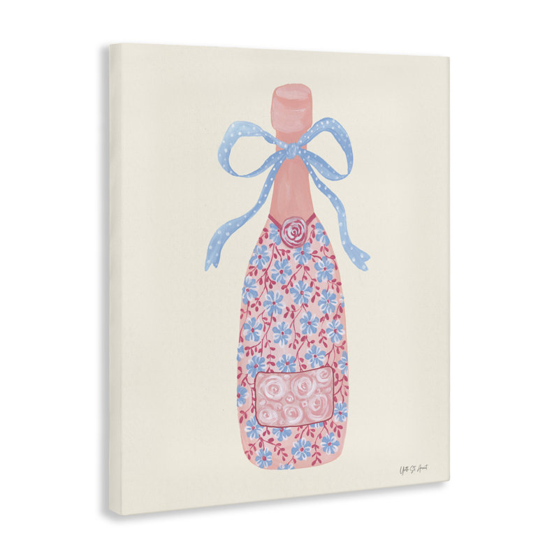 Toile pastel coquette champagne, design par Yvette St. Amant, H 20 po x l 16 po