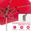 Parasol de patio rectangulaire avec fonction de levage et d'inclinaison à manivelle. (Base non incluse)-160180462-160180459