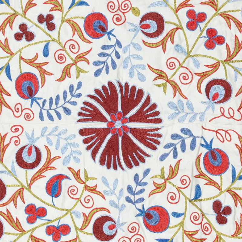 Suspension murale 36 x 39 po. Nappe en coton. Canapé fait à la main. Jeté moderne