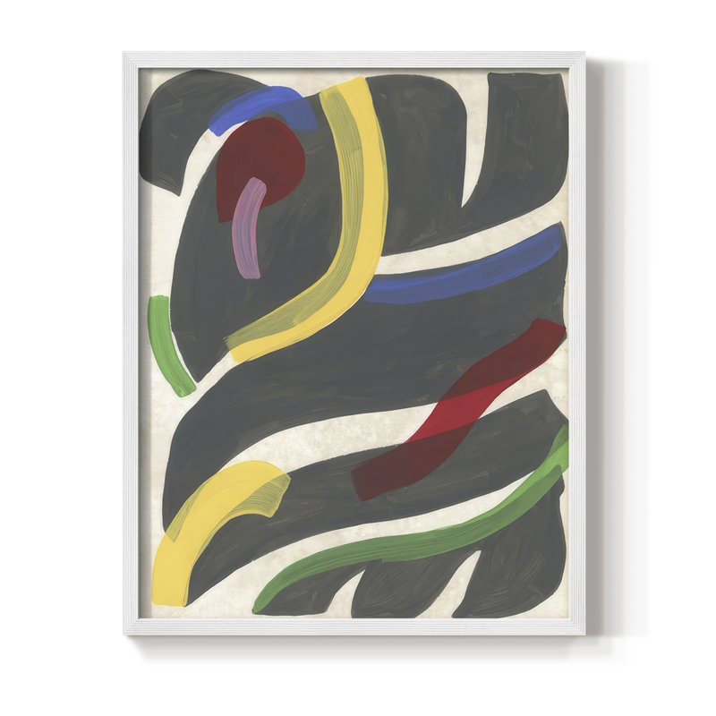 Reproduction encadrée Canasta III - bois massif, H 11 po x l 9 po, Blanc