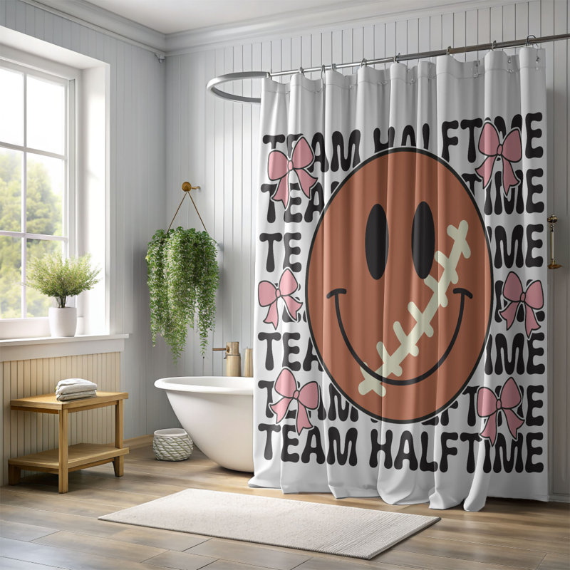 Rideau de douche 1 pièce Football Halftime, H 74 po x l 71 po