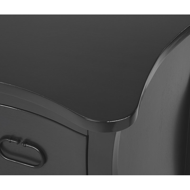 Easterbrook Solid Wood 2 - Drawer Accent Chest, Black