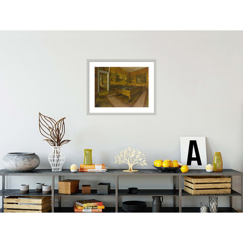 Salle de billard chez Menil-Hubert par Edgar Degas, impression giclée encadrée, H 23,5 po x l 29,15 po