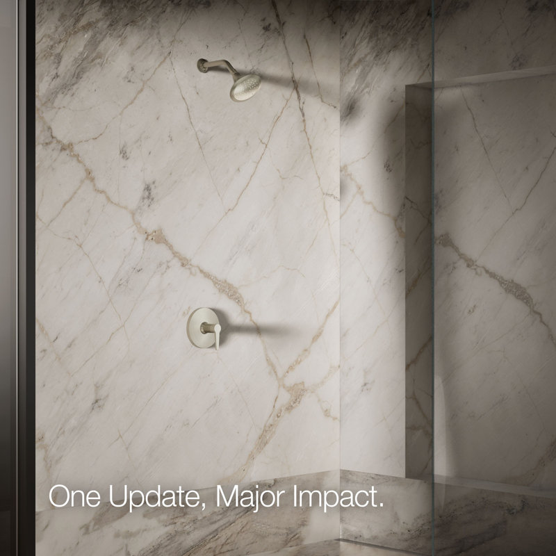 Forté 1.75 GPM Single-Function Showerhead with Katalyst(R) Air-Induction Technology, Vibrant Brushed Nickel