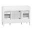 Meuble-lavabo autoportant de 122 cm (48 po) seulement, 6 tiroirs et 2 portes à fermeture amortie, blanc