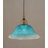 Cord Hung Mini Pendant Shown In Black Copper Finish With 10" Amber Crystal Glass-32464170-32464191-32464175