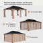 12 pi. X 20 pi Pavillon de jardin en cèdre avec toit rigide en métal double