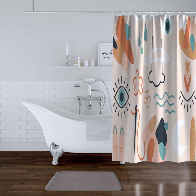 Rideau de douche simple, H 90 po x l 70 po