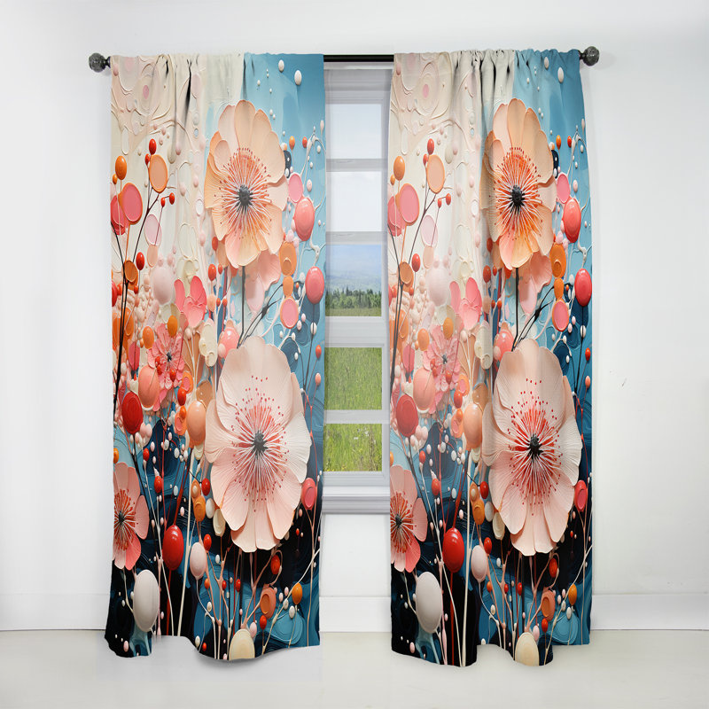 Cadeau - Collage Kaleidoscope III - Abstract Collages Curtain - Velvet Room Darkening - 1 panel, 52" W x 63" L