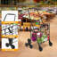 110L Heavy Duty Folding Cart | Stair-Climbing 360° Wheels | 110LB Capacity Utility Wagon for Groceries, Laundry & Multi-Floor Transport