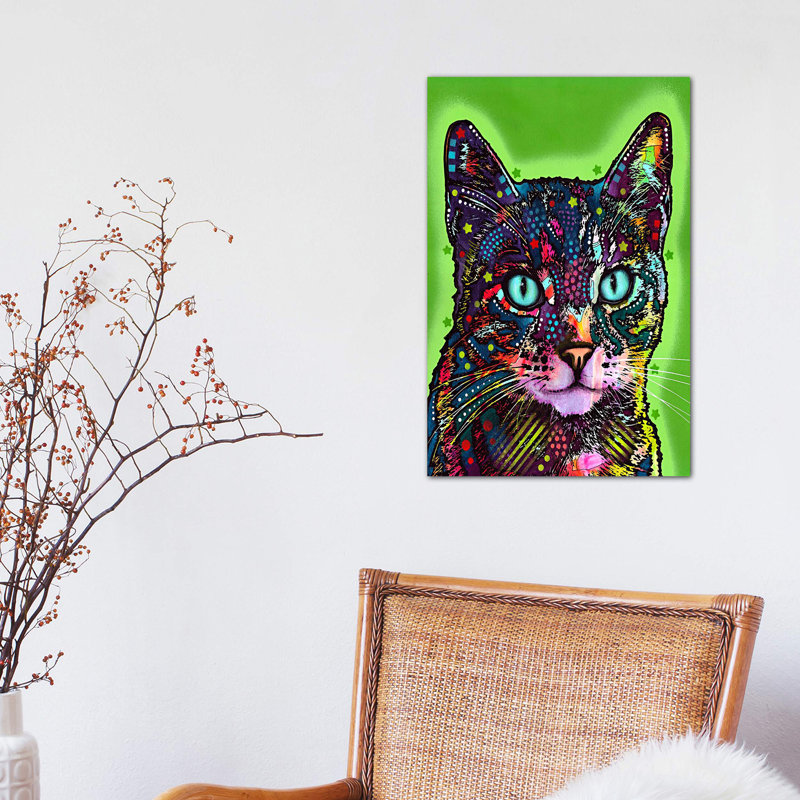 Watchful Cat by Dean Russo - No Frame Print on Canvas, 66.04 cm H x 45.72 cm W x 1.91 cm D