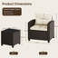 Patio Bistro Set with Cushions and Pillows-913455393