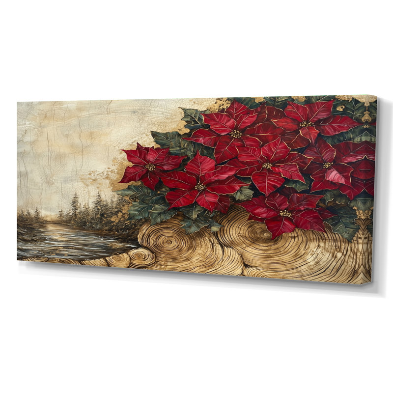 Générateur - art mural floral, H 28 po x l 60 po, Toile tendue