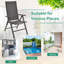 Red Barrel Studio® - Ensemble de 4 chaises de patio pliantes avec dossier réglable