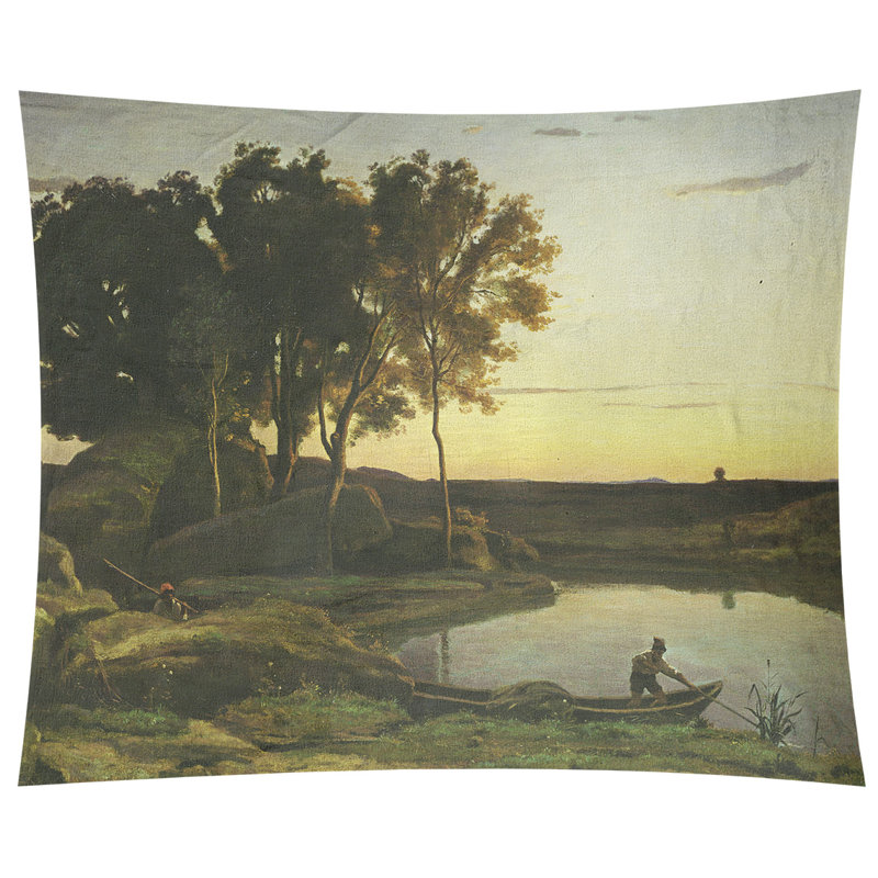Tapisserie lac et batelier, H 91 po x l 107,5 po, Intérieur