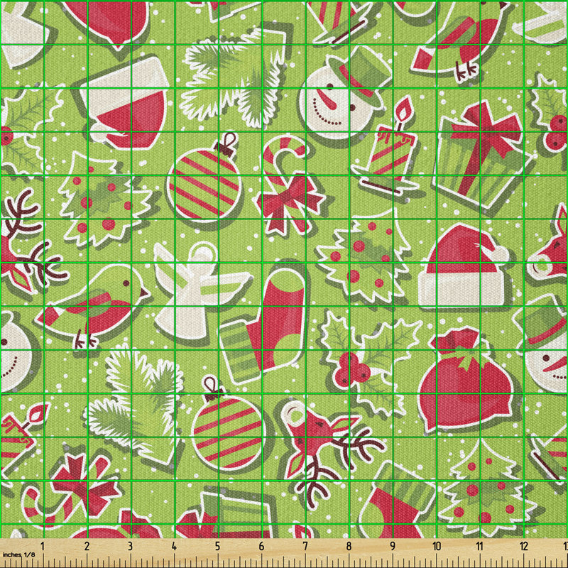 Kaidence Snowman Trees Birds Hat Multi-Purpose Fabric