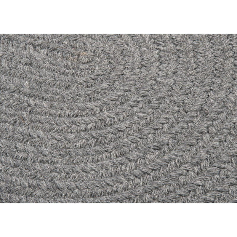 Tapis tressé Navarrette, Ovale 10 pi x 13 pi, Gris