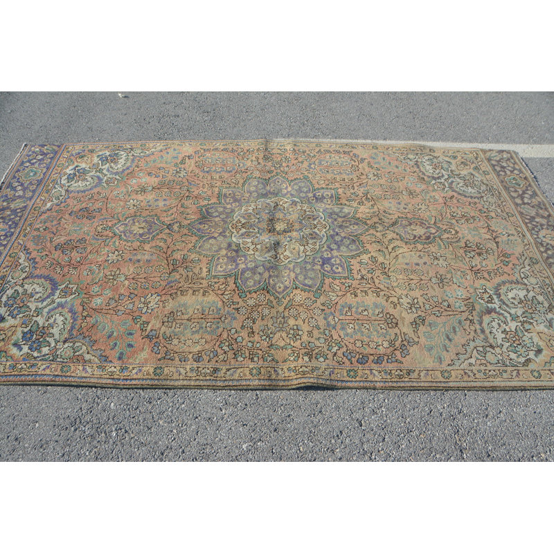 Tapis froids beiges, grands tapis de 5 pi x 9,1 pi, tapis de luxe, tapis rétro, tapis Boho, tapis turcs, tapis moderne