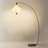 Medieval-style iron and fabric floor lamp
