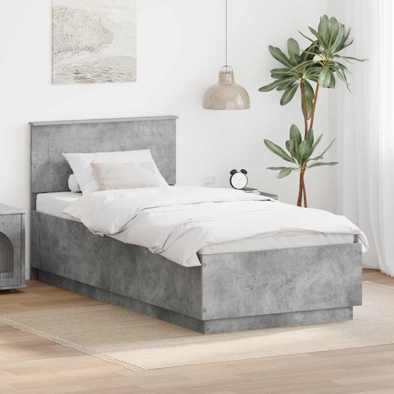 Bed, Small Single (2'6), Concrete Grey