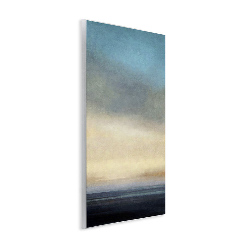 «Stormy Beach Abstraction», art mural sur bois par Suzanne Nicoll, H 15 po x l 10 po