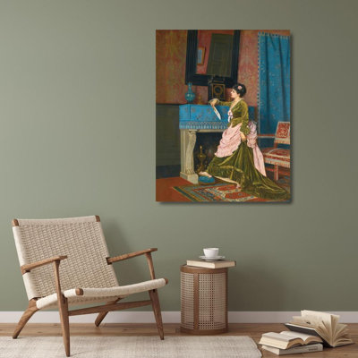 "The Love Letter" by  Auguste Toulmouche - Gallery Wrap Canvas Wall Art