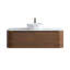Meuble-lavabo 48 po avec lavabo en céramique blanc Carrara et porte-serviettes-133404381