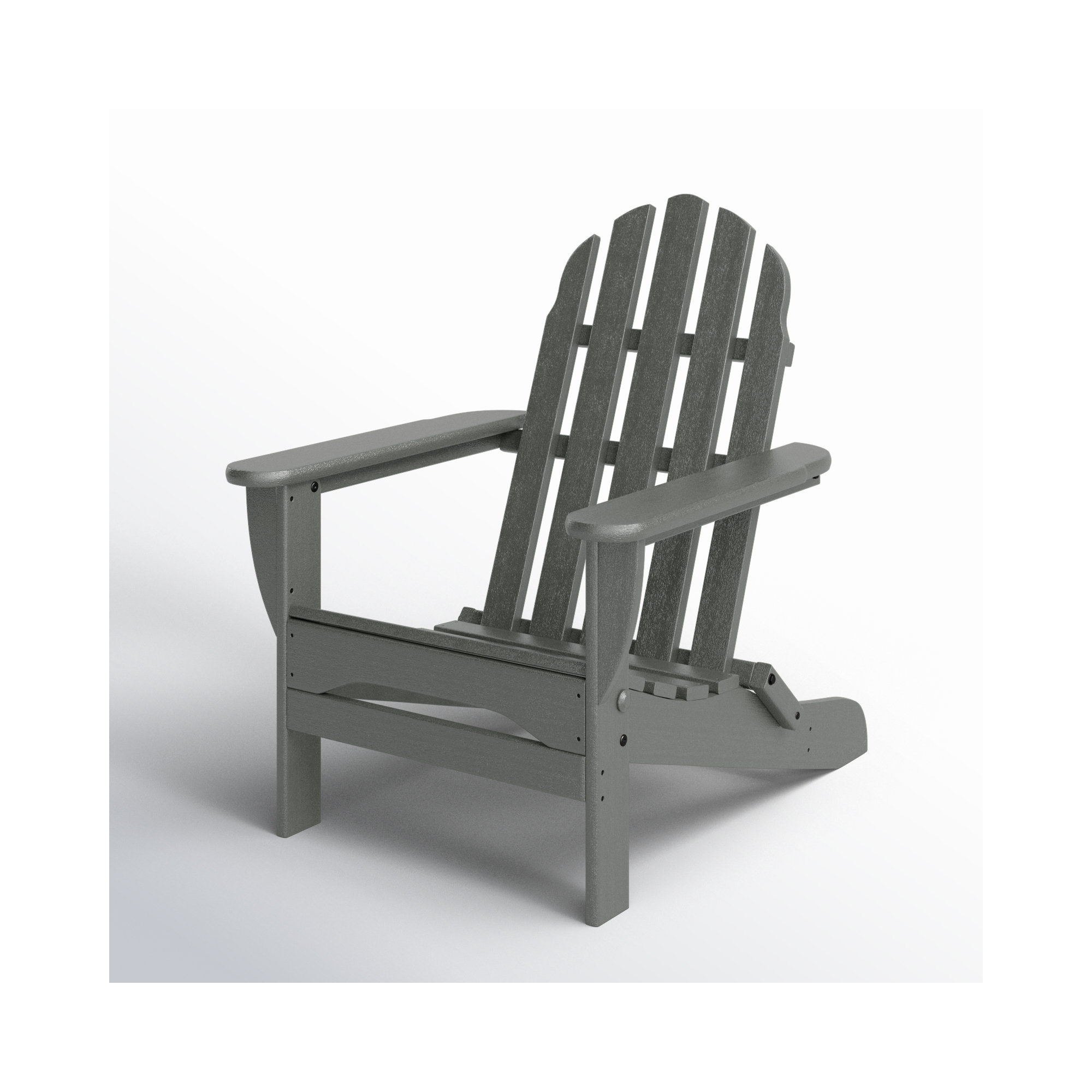 POLYWOOD Classic Adirondack Folding Adirondack Chair, Slate Gray
