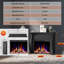 55" Electric Fireplace Tv Stand W/ Remote, Adjustable Flame & 1-8H Timer-284874517