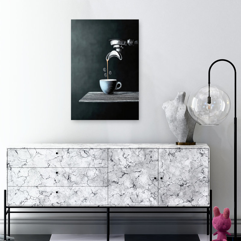 Tableau noir espresso pour art mural minimaliste, 36" H x 24" W